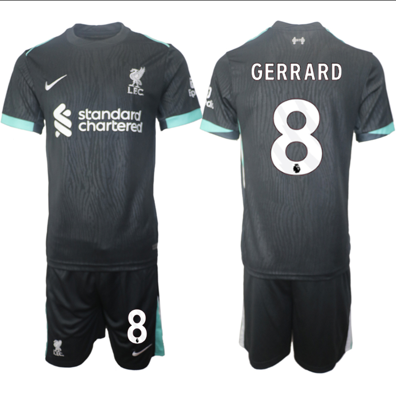 Men 2024-2025 Club Liverpool away Black #8 Soccer Jersey->liverpool jersey->Soccer Club Jersey